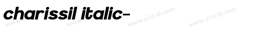 charissil italic字体转换